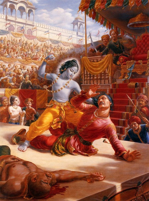 Krishna kills Kamsa
