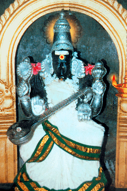 Goddess Saraswati, Kuthanoor Temple