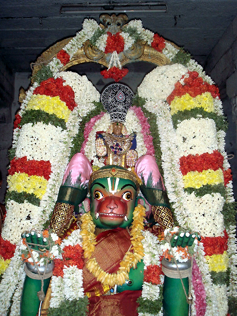 Lord Perumal on Hanuman-vahana